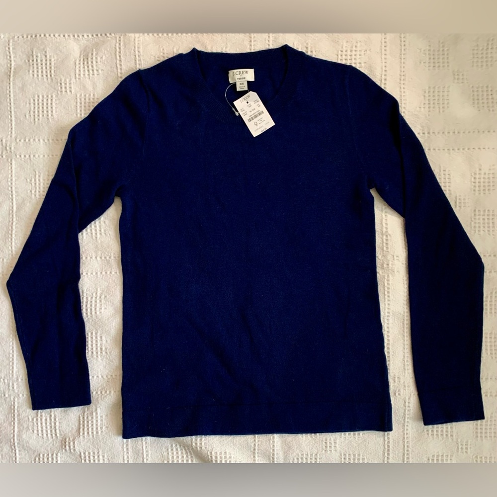 XS BLUE JCREW NWT Women’s TEDDIE sweater